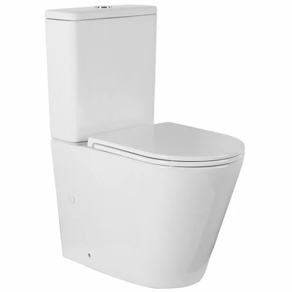 Унитаз-компакт AZARIO Vetro 605х380х825 напольный, безободковый, с бачком и сиденьем микролифт (AZ-2149)