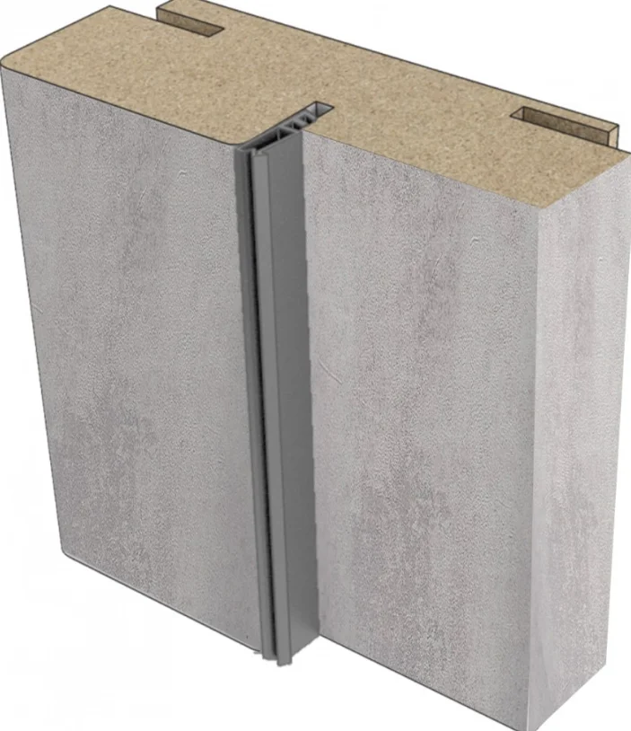 Комплект дверной коробки телескопической VERDA с уплотнителем бетон светлый 70*32*2070мм (2,5шт), эмалит