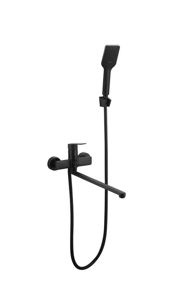 Смеситель ESKO Singapore black SB 31 для ванны, излив 350мм, с аксессуарами, цвет черный