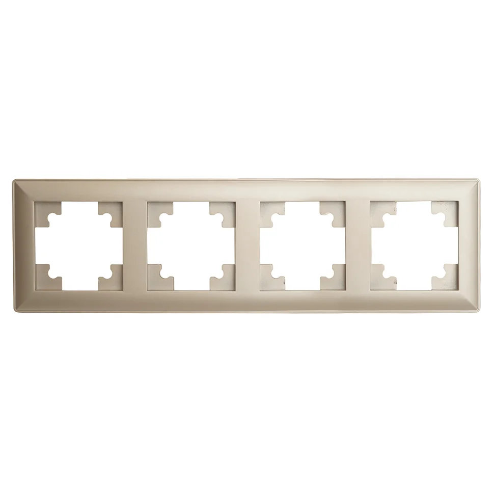 Рамка четырехместная STEKKER Катрин, шампань (PFR00-7004-02)