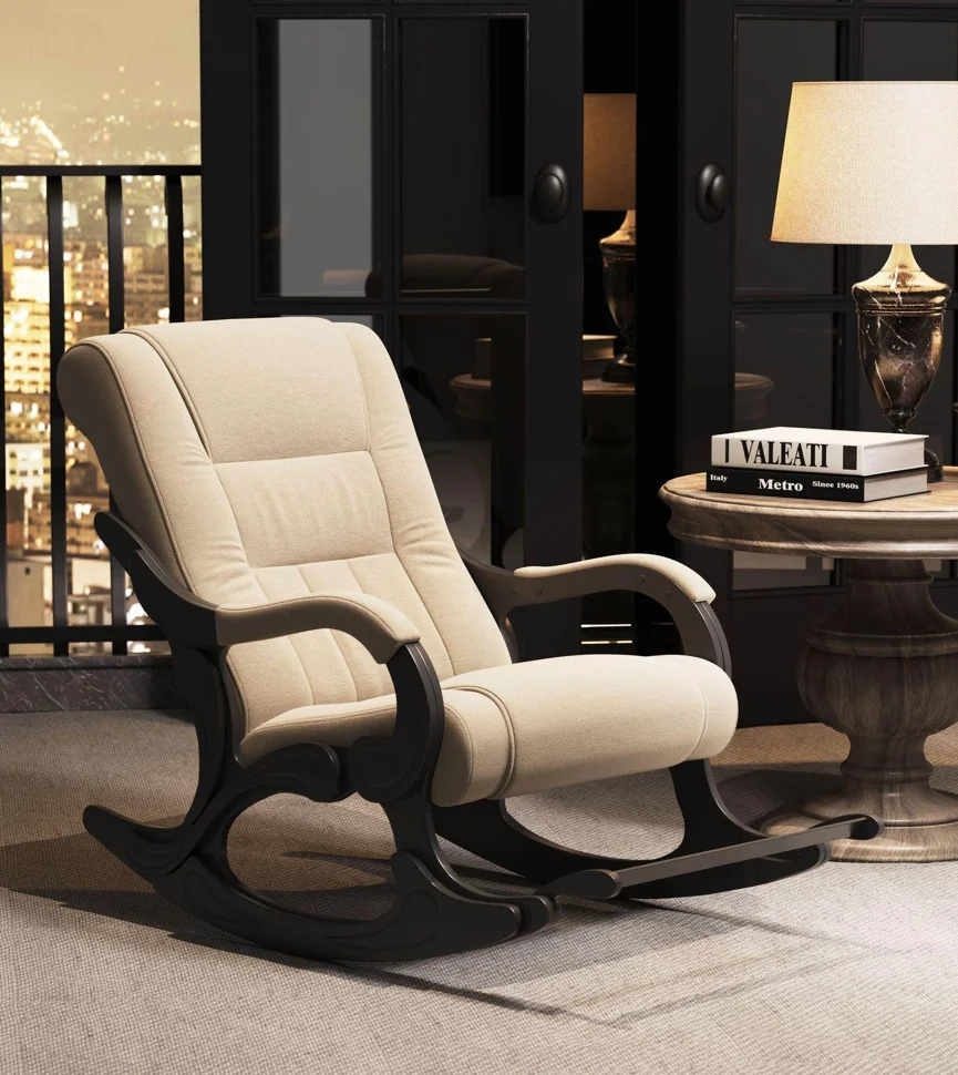 Кресло-качалка РОДОС, ткань песок BEIGE