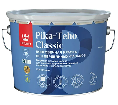 Краска для домов TIKKIVALA (Tikkurila) PIKA-TEHO CLASSIC С матовая 9л
