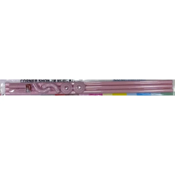 Карниз для ванной ZALEL угловой, розовый, 90-90-90