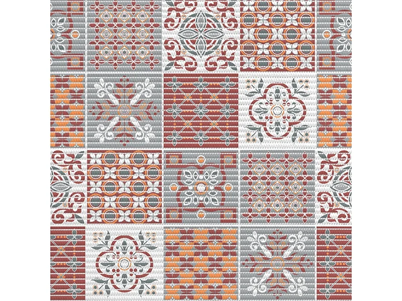 Коврик из вспененного ПВХ "ПРЕОБРАЖЕНИЕ" 0,65х15м 225PT-burgundy-grey