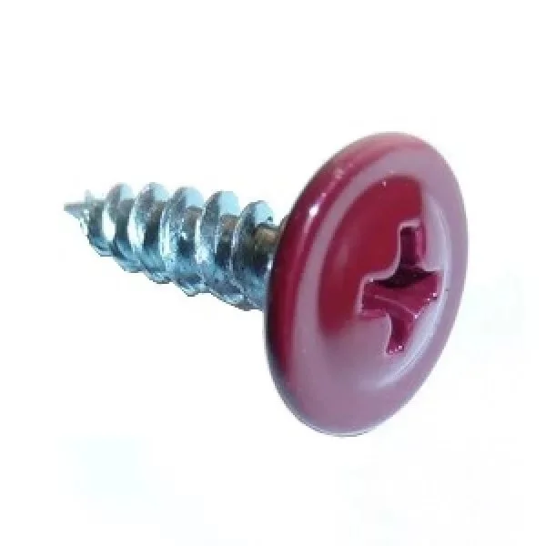 Саморезы с прессшайбой острие 4,2x19 RAL 3005 (уп 100шт) пакет
