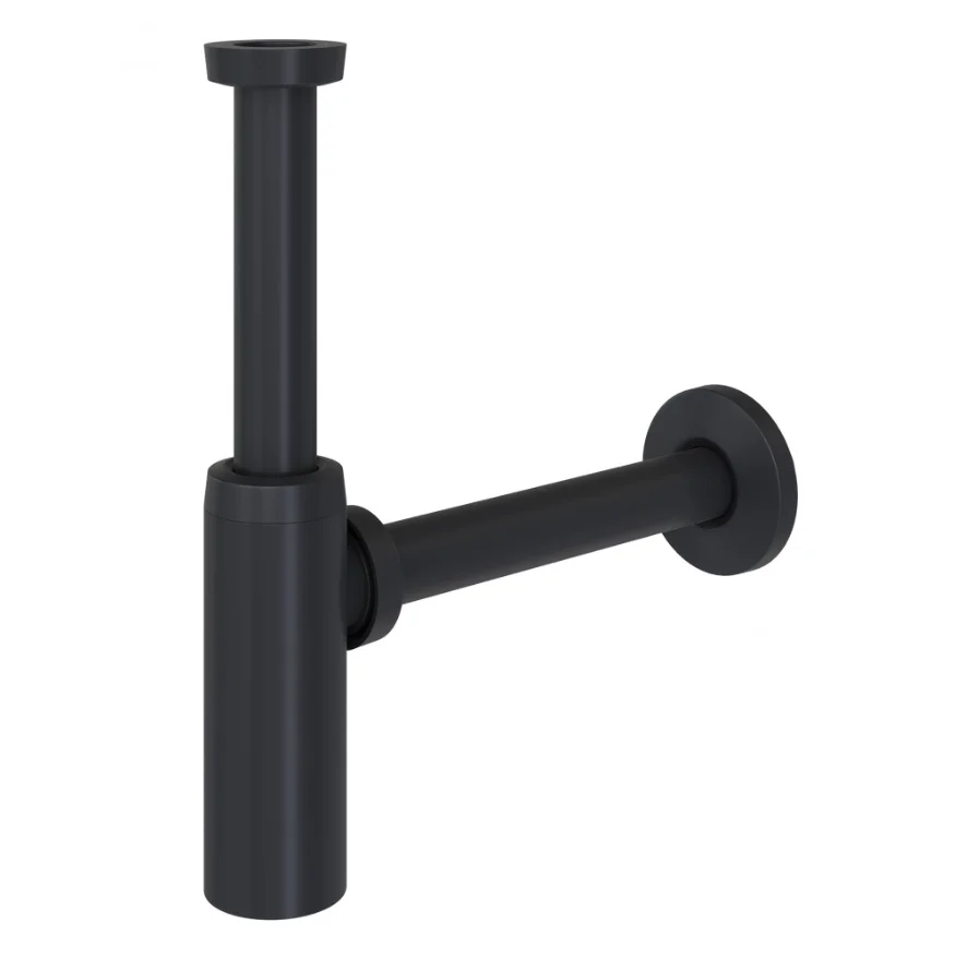Сифон Santek для раковины, черный матовый