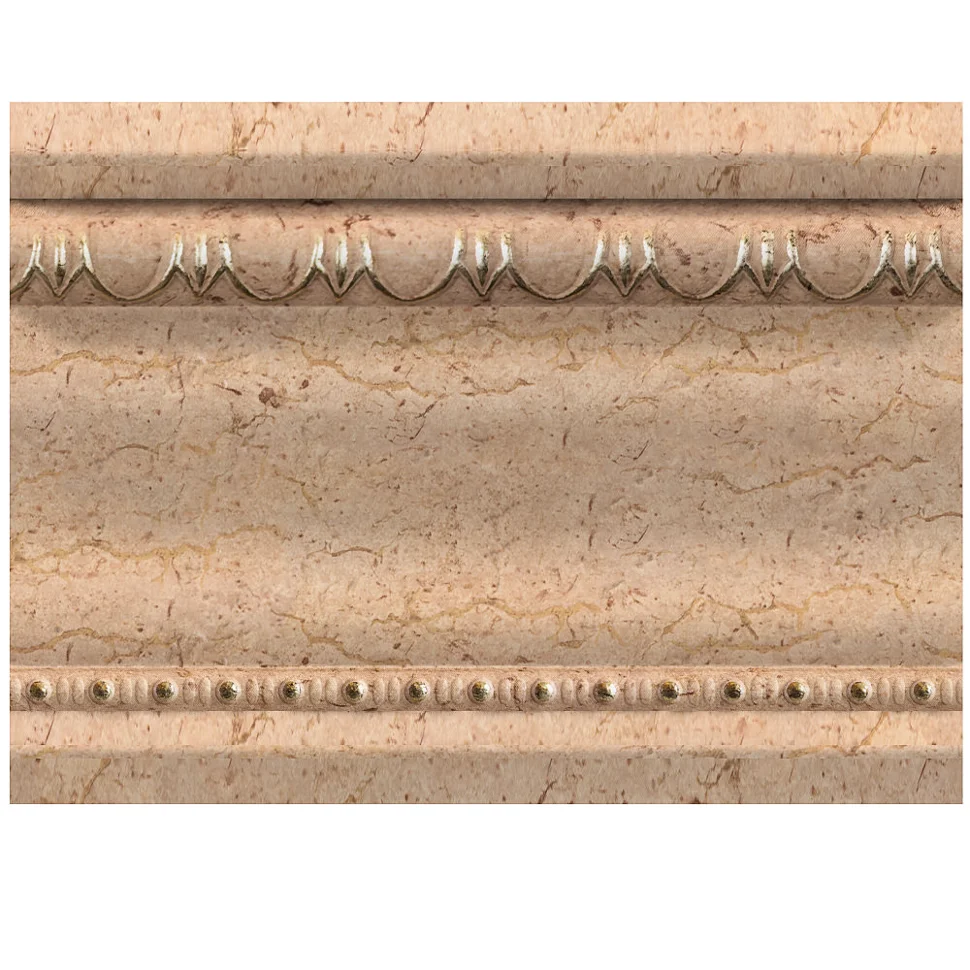 Багет интерьерный COSCA, "Травертин", Карниз 80, "Топаз" 2,5м, арт.A80(2)/BR4-1