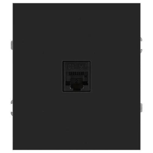 Розетка информационная 1-местная СП (RJ45) ЭРА Arktik антрацит арт.16-3107-05