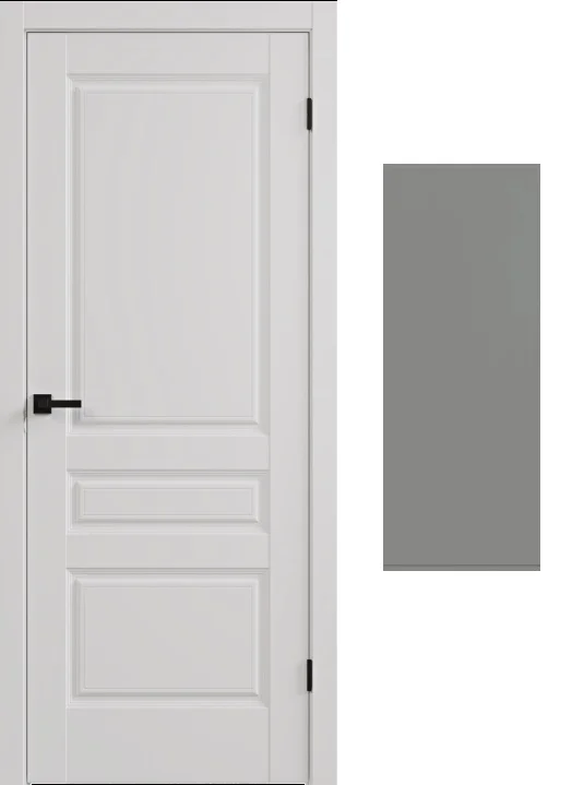 Дверь ВДК Геометрия 33 RAL 7040 глухая 60х200 (толщина 36мм), эмаль