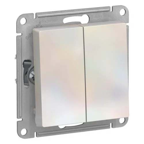 Механизм переключателя проходного 2-кл. СП AtlasDesign 10А IP20 (сх. 6/2) 10AX жемчуж. Schneider Electric ATN000465