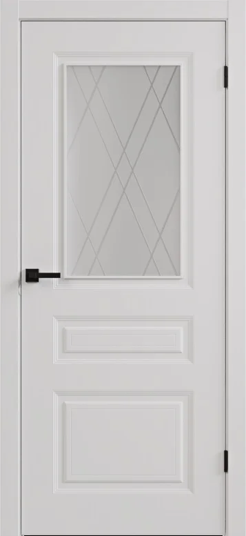 Дверь ВДК Каскад белая стекло 70х200 (толщина 38мм), эмаль