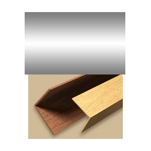 Угол ПВХ Идеал цветной текстурный 15*15, 2,7м Металлик серебристый 081