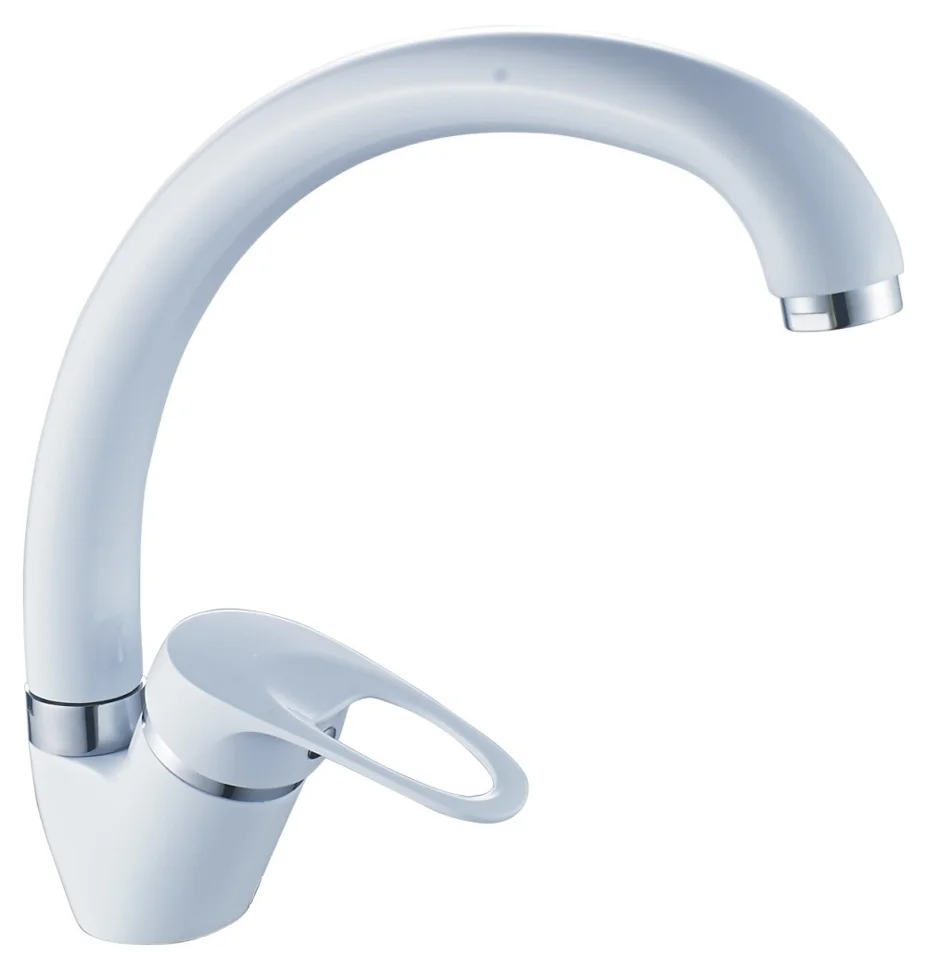 Смеситель Cron CN4113-8 для кухни белый