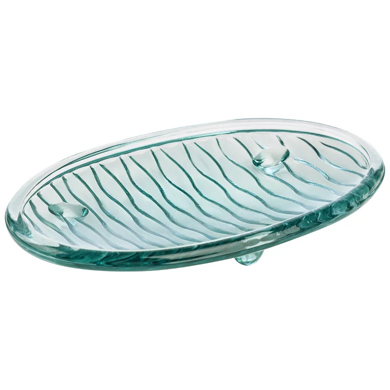 Мыльница CRYSTALITE (стекло), цвет: голубой