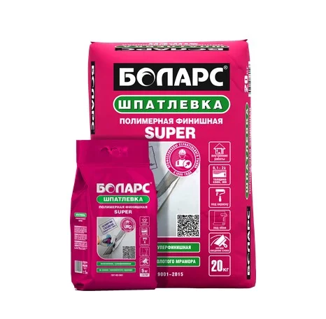 Шпаклевка полимерная БОЛАРС СУПЕР финишная белая 5 кг (0,2-2 мм)
