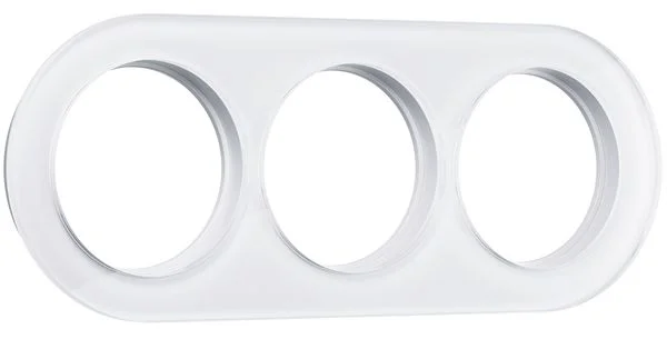 Рамка Ретро 3-местная Werkel Favorit Runda, стекло, белый,W0035101