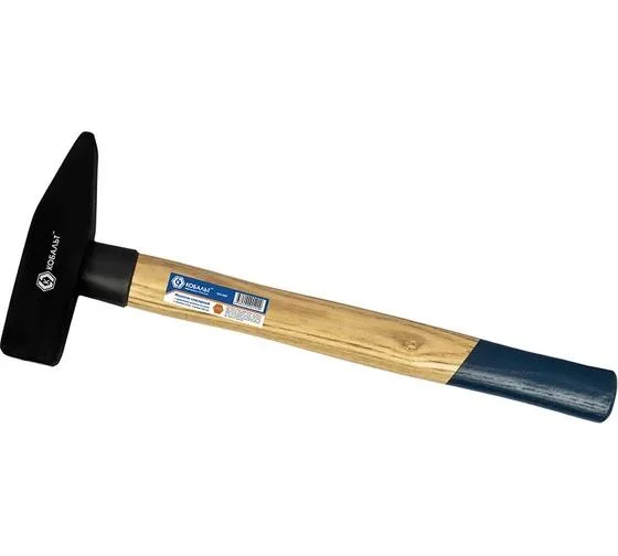 Молоток 1000 г, КОБАЛЬТ, слесарный, деревянная рукоятка из ясеня, резиновая защита рукоятки