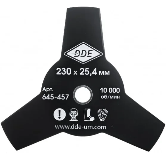 Диск для триммера DDE GRASS CUT 3-хлопастной, 230 х 25,4мм (толщина = 1,4 мм)