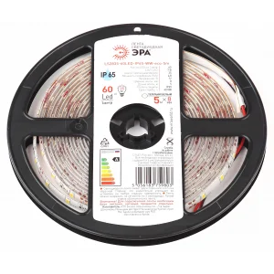 Лента светодиодная ЭРА LS2835-60LED-IP65-WW-eco-5m