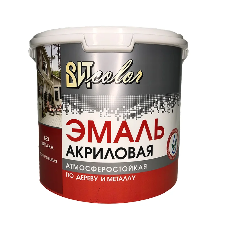 Эмаль ВИТ color акриловая полуглянцевая белая 3,5 кг