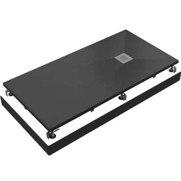 Поддон литьевой Good Door Essentia Чёрный 1200*700