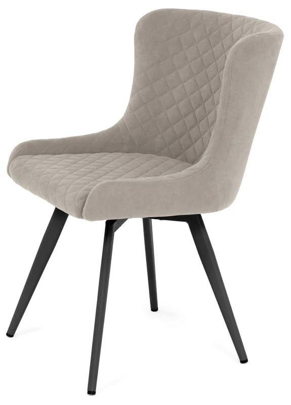 Стул Парма (ткань Т170-бежевый) + ножки поворотные 360F40 (черные)