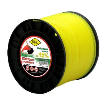 Леска на катушке 2,0мм 1240м круг, желтый,"Classic line", DDE