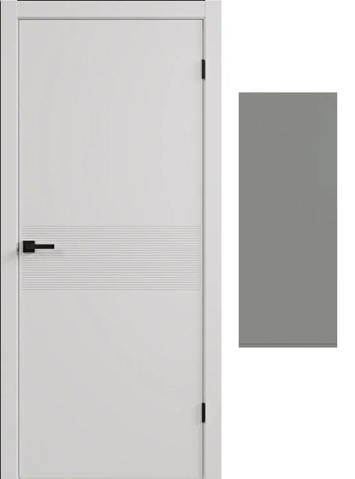 Дверь ВДК Горизонт RAL 7040 глухая 60х200 (толщина 36мм), эмаль