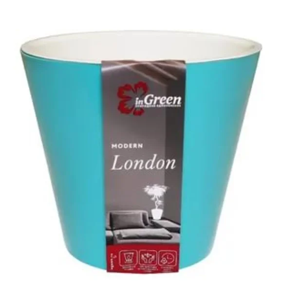 Горшок для цветов London D 160 мм, 1,6 л голубой жасмин