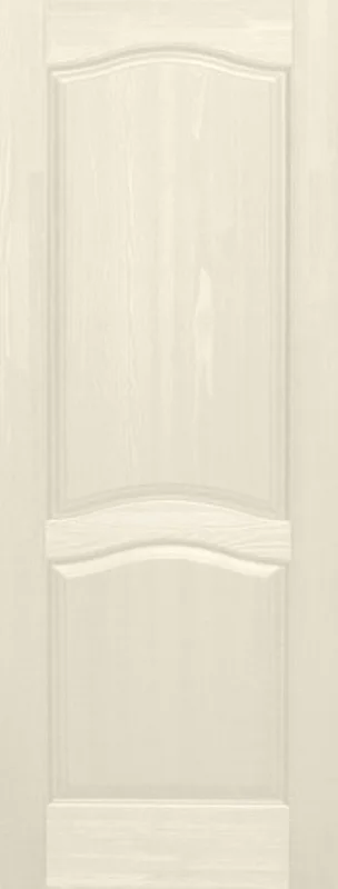 Дверь ОКА "Лео" глухая слоновая кость 90 (браш массив сосны)
