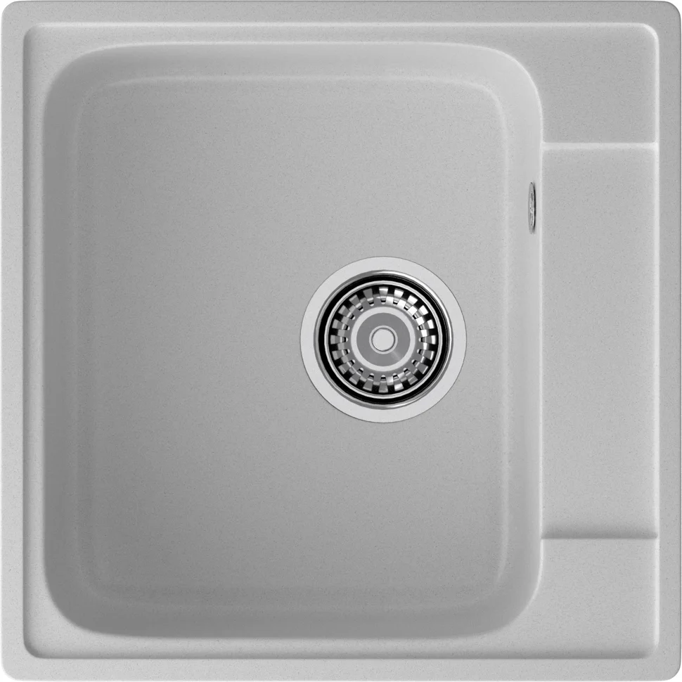 Мойка кварцевая ЭкоМ 4848 1-чаша 480*480мм цвет серый, арт.4848 серый