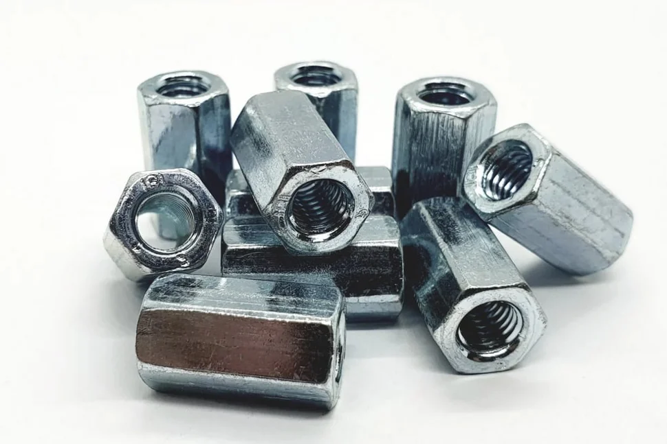 Гайка соединительная М6 DIN 6334 цинк (кор.с ок 50шт) SteelRex