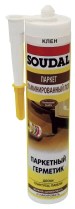 Герметик паркетный акриловый СОУДАЛ под дуб 280 мл ( Т-ра перевозки не ниже +5град)