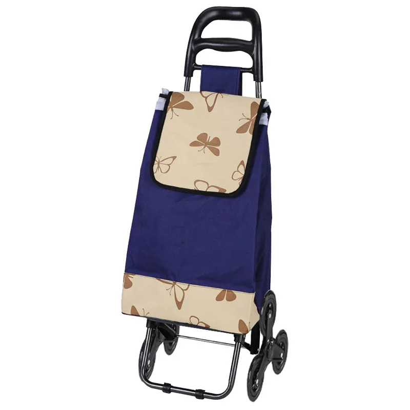 Тележка с сумкой РЫЖИЙ КОТ А204 "Бабочки", с комб колесами 30 кг