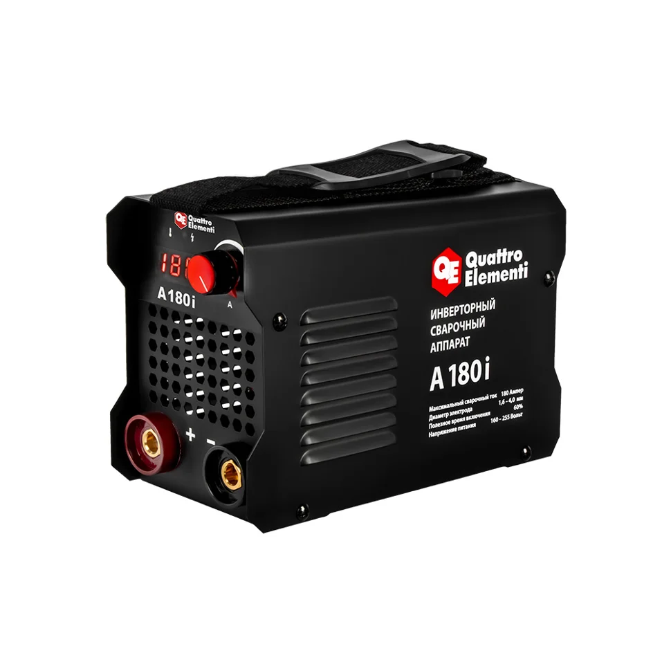 Сварочный аппарат QUATTRO ELEMENTI A 180i (180 А, электроды до 4.0 мм, дисплей)