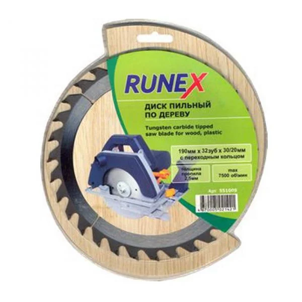 Диск пильный по дереву 200х32/30мм, 24Т, Runex