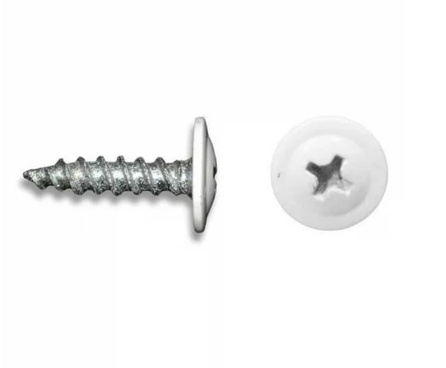 Саморезы с прессшайбой острие 4,2x16 RAL 9003 (уп 200шт) Bh