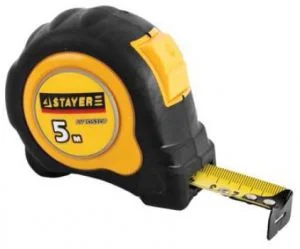 Рулетка 5м*25мм STAYER LEADER, обрезиненный корпус