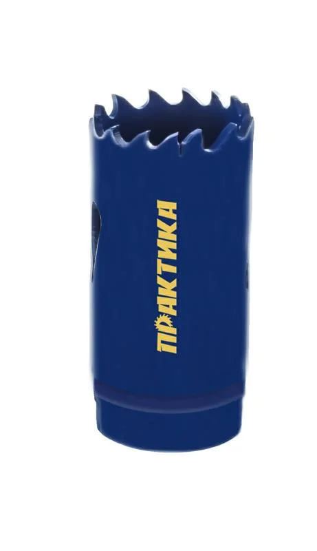 Коронка биметаллическая D=25 мм (1"), клипса, ПРАКТИКА