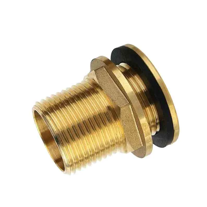 Врезка для бочки TIM с контрогайкой 3/4" наруж, латунь