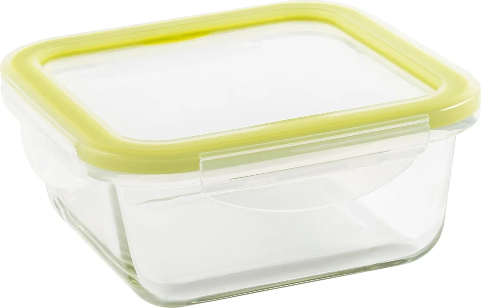 Контейнер для продуктов Cristallo квадратный 0,55л оливковая роща*