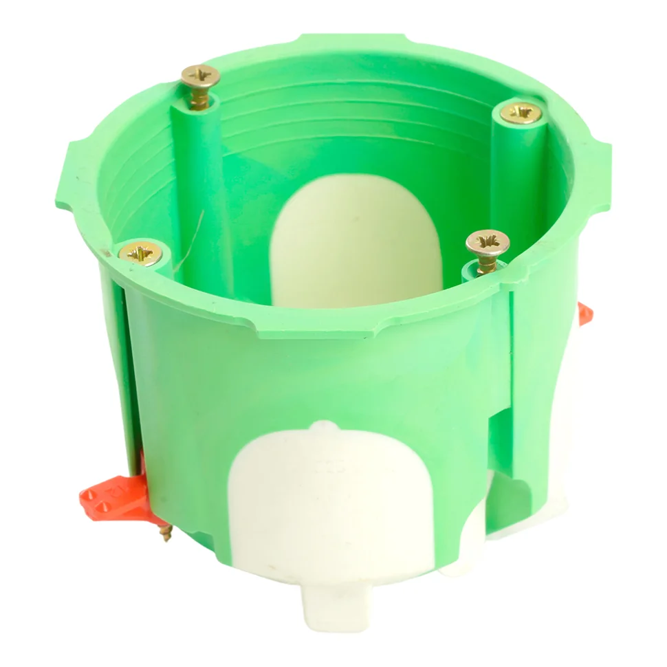 Коробка установочная двухкомпонентный 68x55 мм для всех типов стен, зеленый (GE40421-R), STEKKER EBX30-03-03