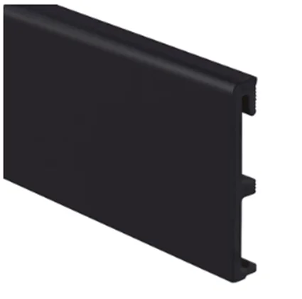 Плинтус SALAG ALPHA Black (черный Embossing) 65мм ПВХ гибкий 2,2 м