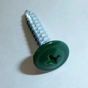 Саморезы с прессшайбой острие 4,2x13 RAL 6005 (уп 1000шт)