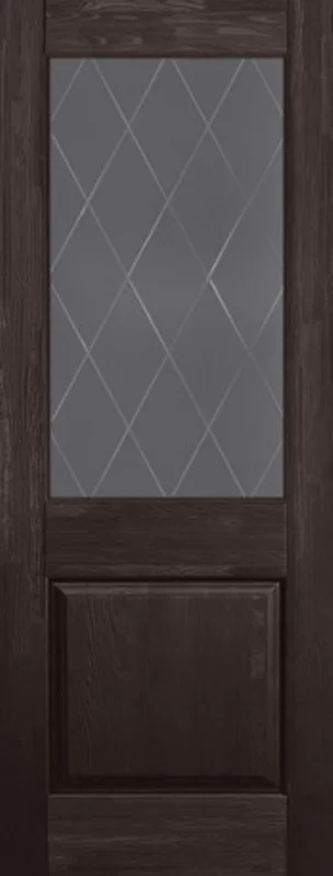 Дверь ОКА "Элегия" стекло графит венге 90 (браш массив сосны)