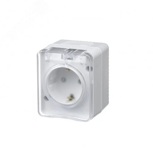 Розетка 1-м ОП AtlasDesign PROFI 16А IP54 250В с заземлением защ. шторки белый SE ATN540145