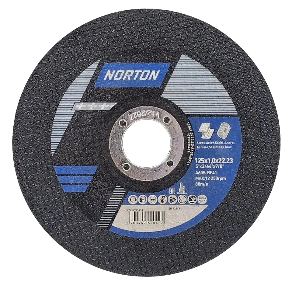 Круг отрезной абразивный по металлу и нержавеющей стали 125х1,0х22,23 NORTON
