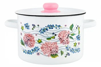 Кастрюля Appetite 1с16с/1 эмаль 2,9л Hortensia-3