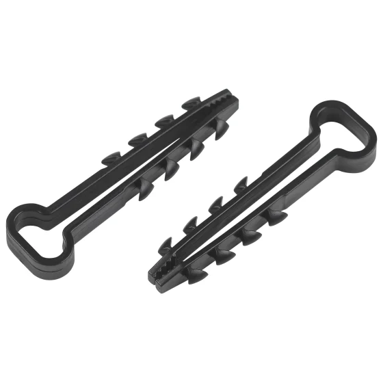 Дюбель-хомут ЭРА NO-224-565 для плоского кабеля 5-10 мм чёрный 10шт