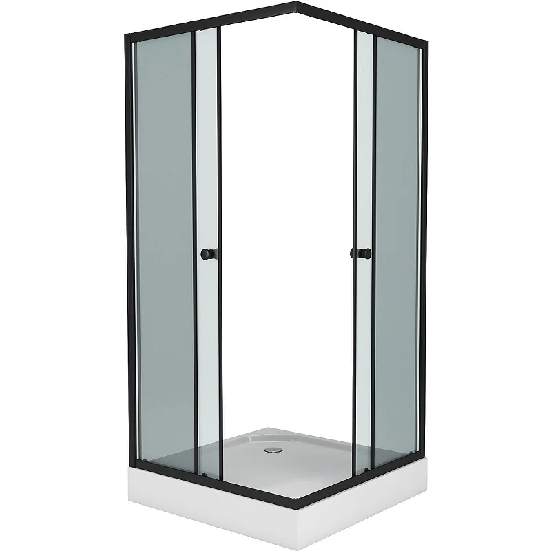 Уголок душевой NIAGARA NG-008-14QT 800х800х1950 низкий поддон (13см), стекло ТОНИРОВАННОЕ, 2 места, арт. NG-008-14QT